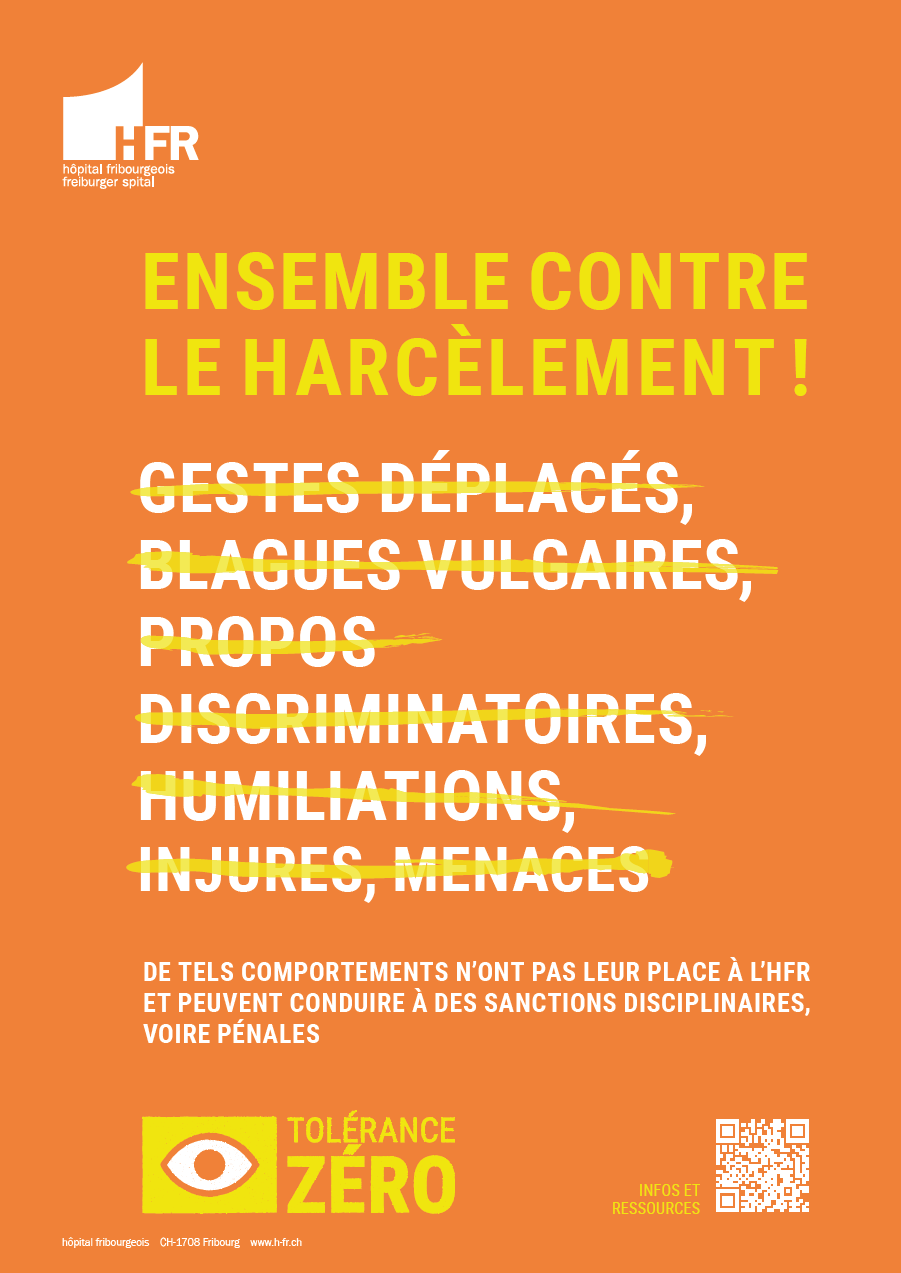 affiche contre le harcèlement HFR