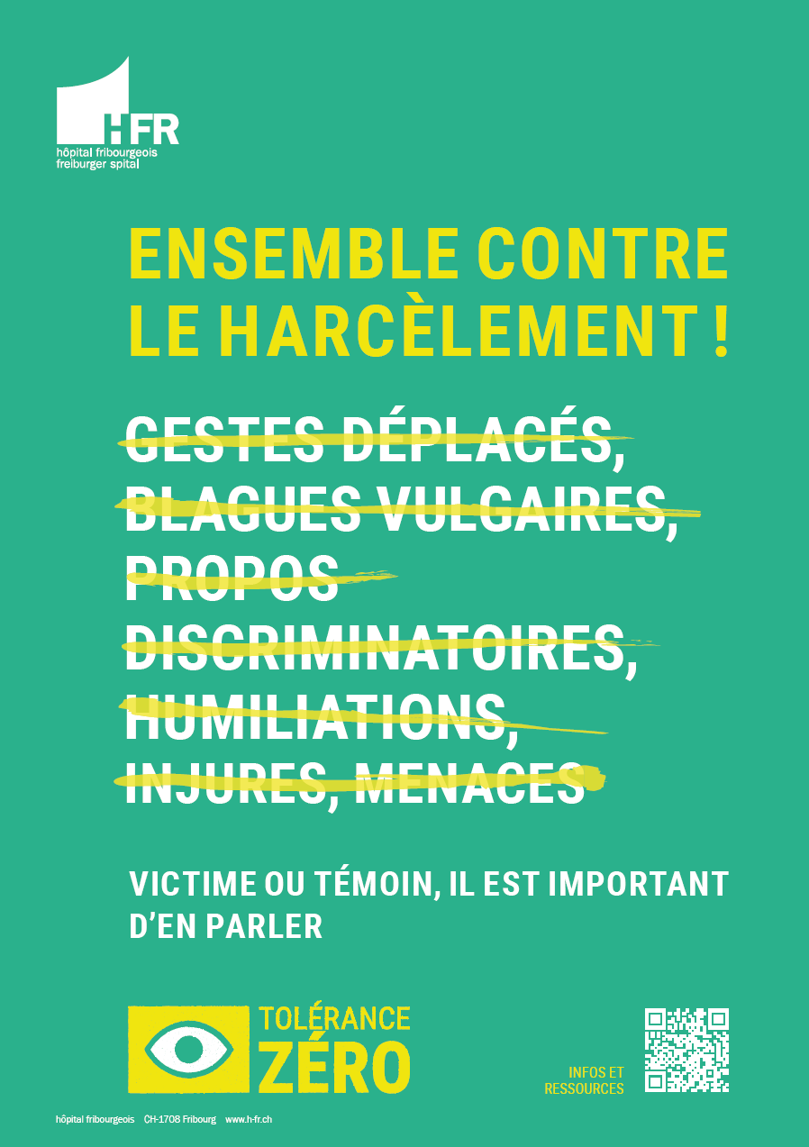 affiche contre le harcèlement HFR