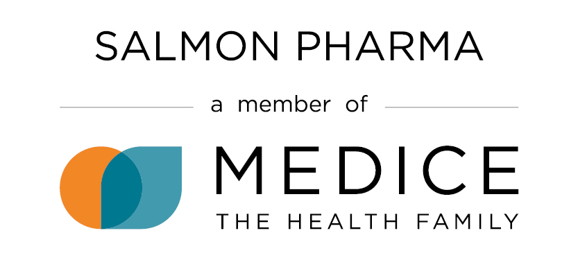 Logo SALMON PHARMA a member of MEDICE THE HEALTH FAMILY