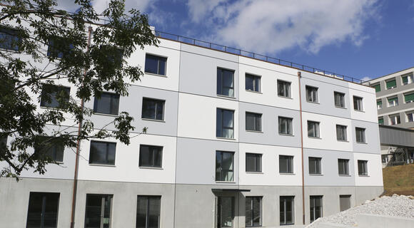 Das neu erbaute Gebäude für den Master, gleich neben dem HFR Freiburg - Kantonsspital