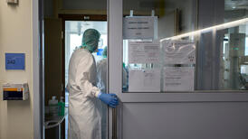 Le sas devant la chambre du patient